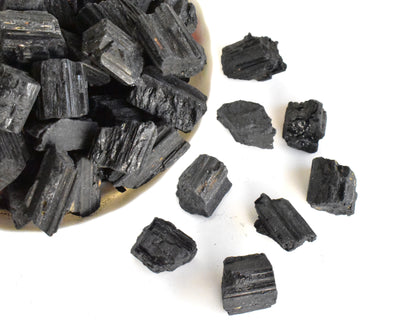 Black Tourmaline Rough Rocks (Causing Physical Ailments and Emotional Distress)