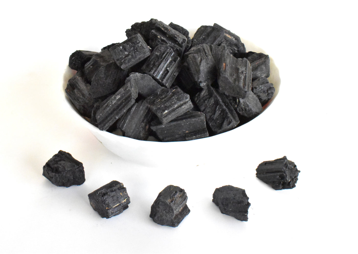 Black Tourmaline Rough Rocks (Causing Physical Ailments and Emotional Distress)