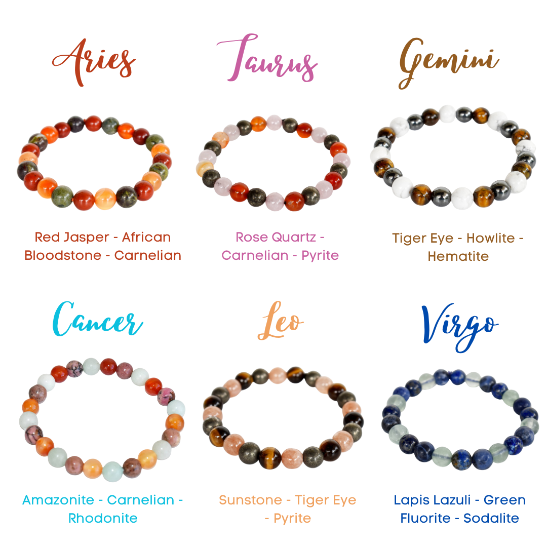 Gemini Zodiac Crystal Bracelet, Gemini Gifts