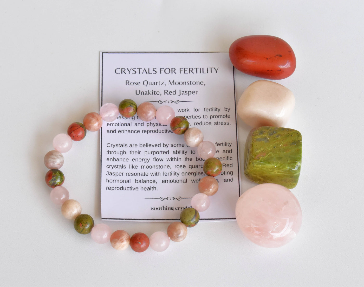 Balancing FERTILITY Crystal Kit, Gemstone Tumble Kit, Fertility Crystal Gift Set