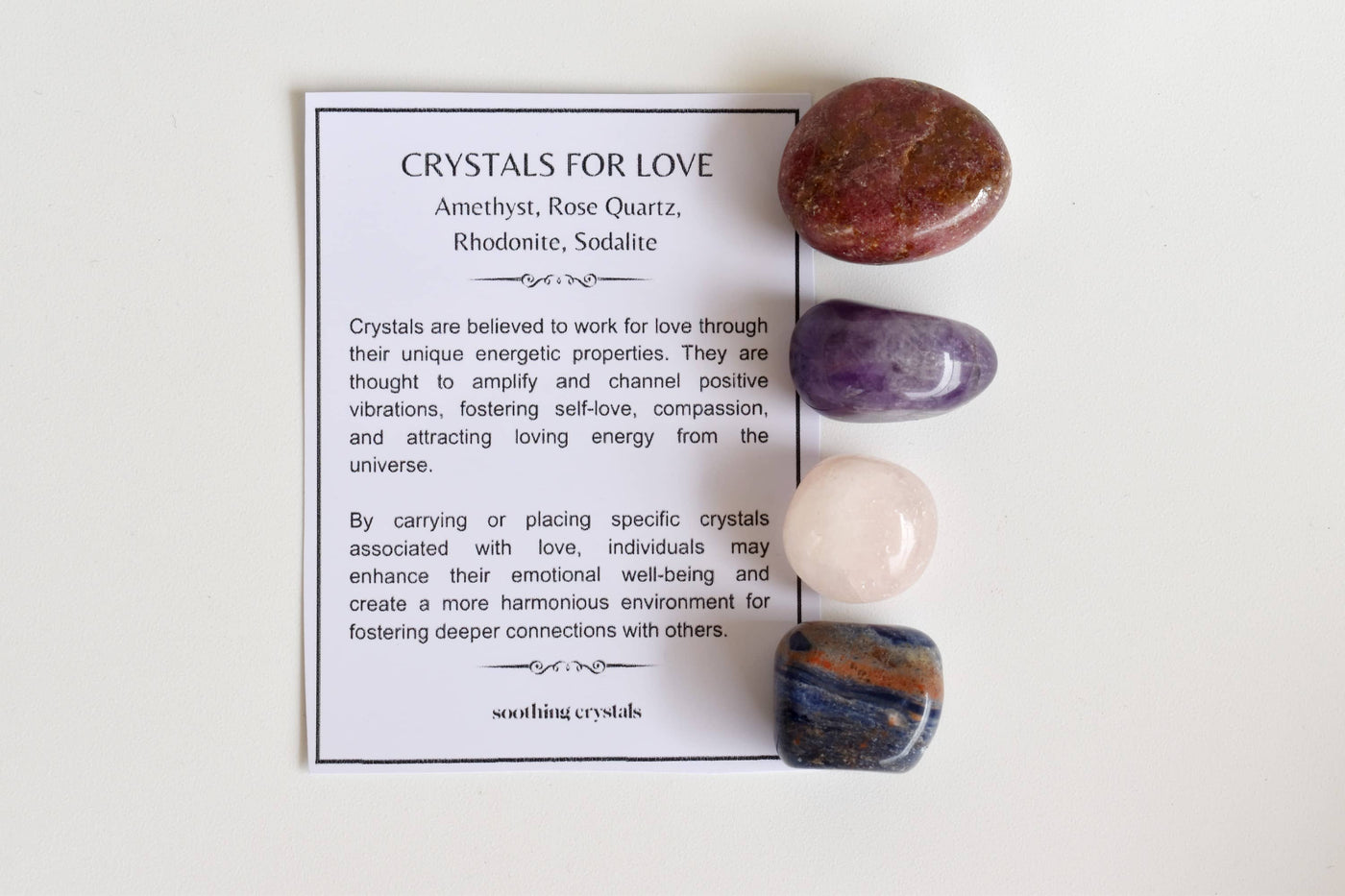 Attracting LOVE Crystal Kit, Gemstone Tumble Kit, Love Crystal Gift Set