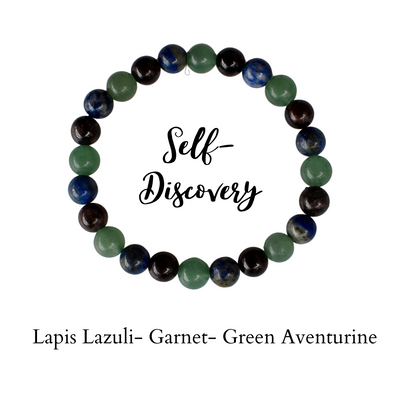 Encourages SELF-DISCOVERY Crystal Bracelet (Communication, Balance, Luck)