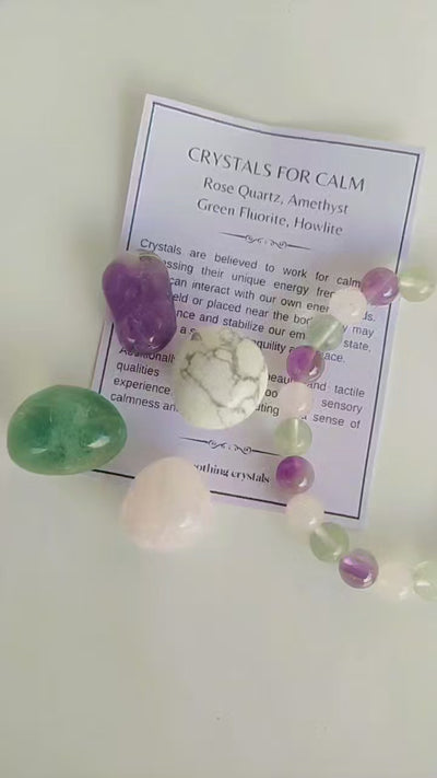 CALM Crystal Kit, Gemstone Tumble Kit, Calm Crystal Gift Set