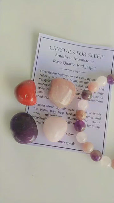 Improve SLEEP Crystal Kit, Gemstone Tumble Kit, Sleep Crystal Gift Set