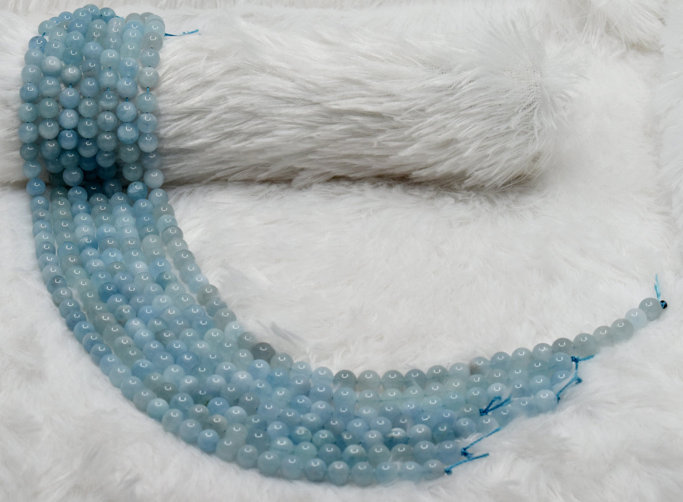 Aquamarine Round Beads-natural aquamarine