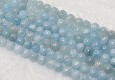 Aquamarine Round Beads