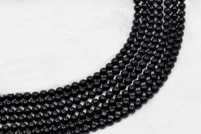 Black Onyx Beads, Natural Crystal Round Beads 4mm to 16mm