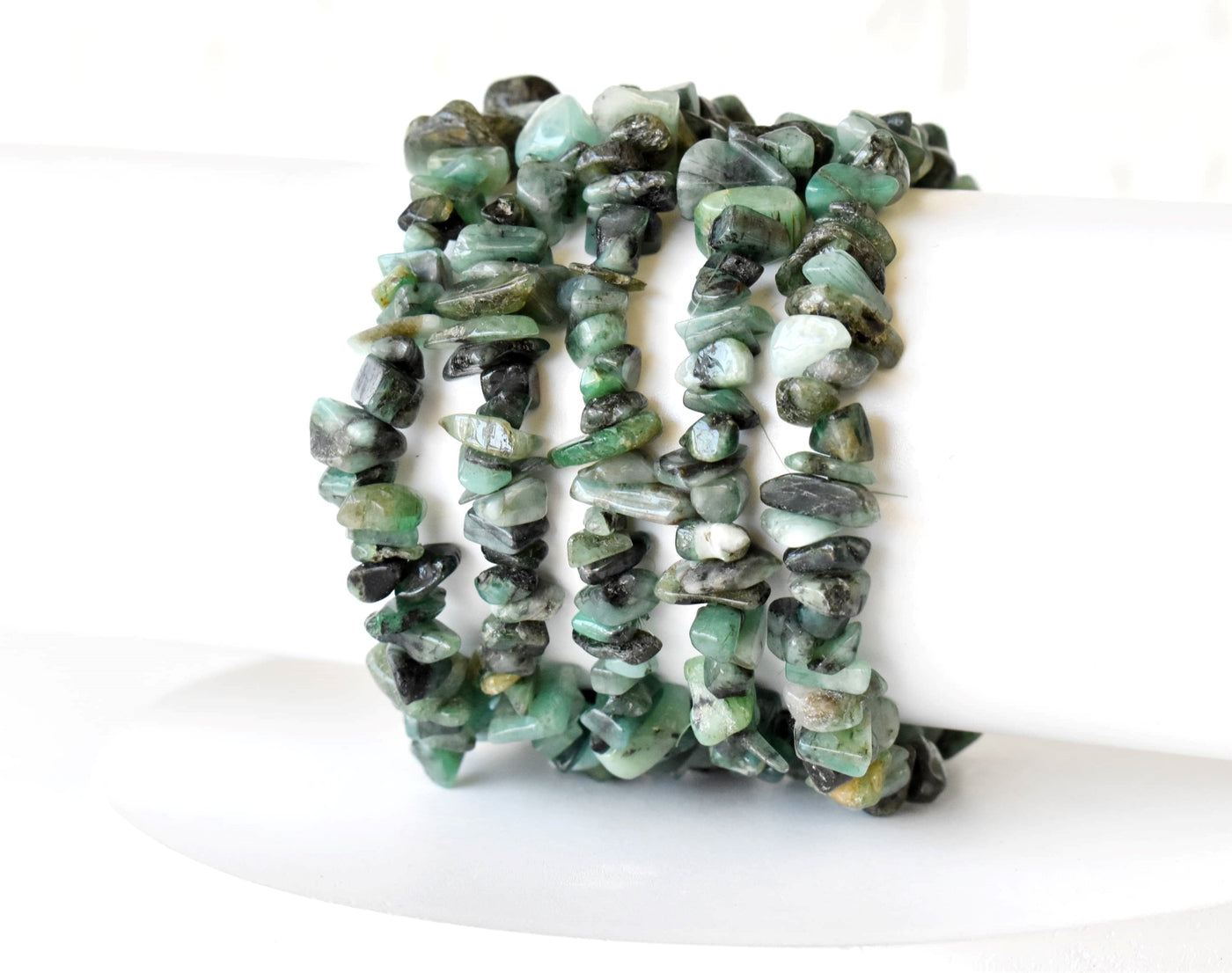 Emerald  Chip Bracelet (Power Strength)