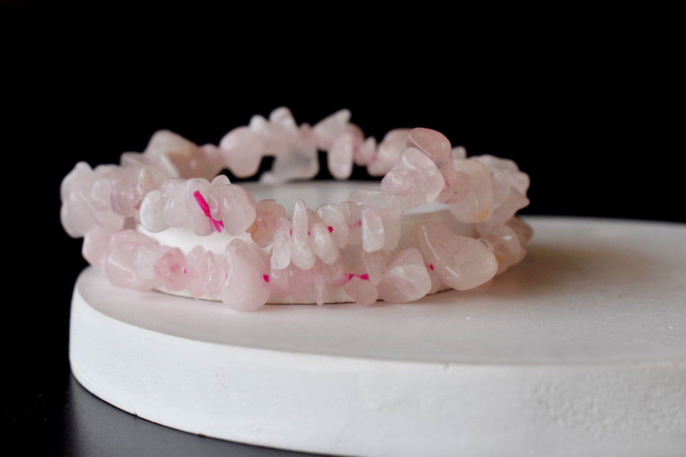 Rose Quartz Chip Bracelet (Creativity and Calming)