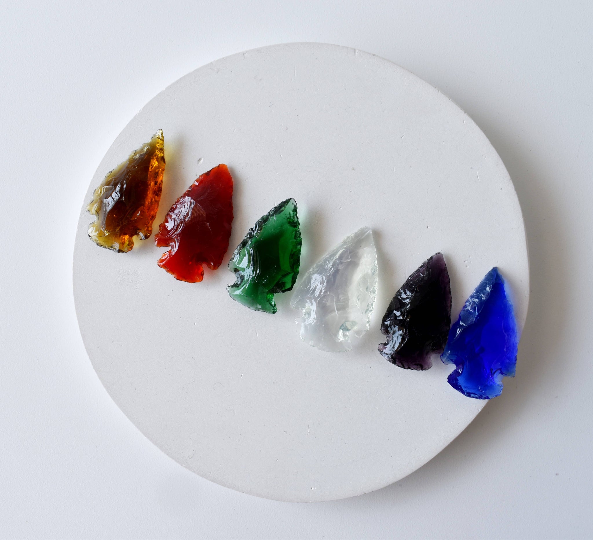 6 Pcs Mix Arrowheads Glass Set