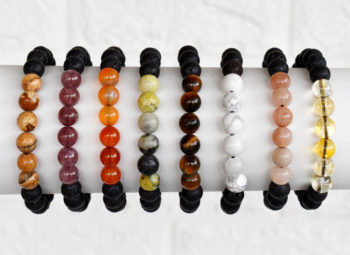 7 Chakra Diffuser Bracelet, Lava with 7 Chakra's Cruystals Beads Diffuser Jewelry, Aromatherapy, Essential Oil Bracelet, Spiritual Gift, Yoga Gift for Her,