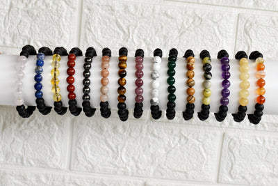 7 Chakra Diffuser Bracelet, Lava with 7 Chakra's Cruystals Beads Diffuser Jewelry, Aromatherapy, Essential Oil Bracelet, Spiritual Gift, Yoga Gift for Her,