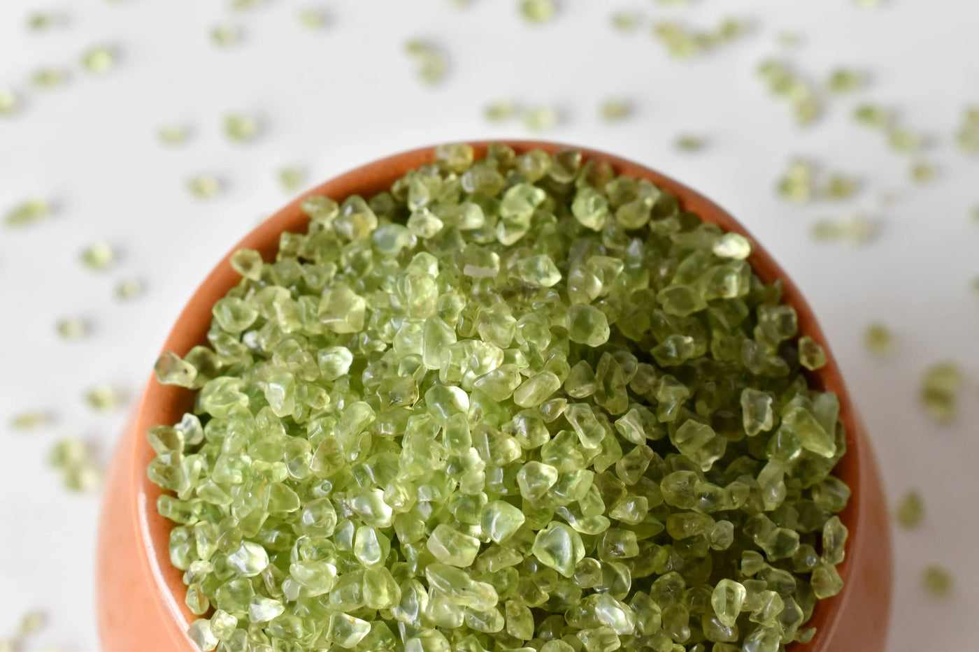 Peridot Gemstone Chips (Protection Against Difficulties and Negativity)