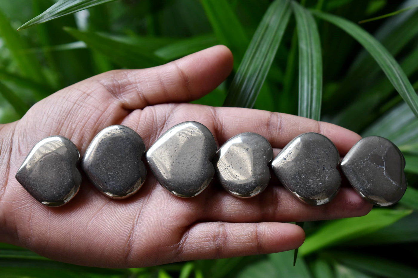 Pyrite Heart Crystal, Puffy Mini 1 Inch Pocket Crystal Heart