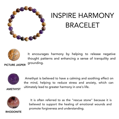 Inspire HARMONY Crystal Bracelet(Emotional Equilibrium and Compassion)