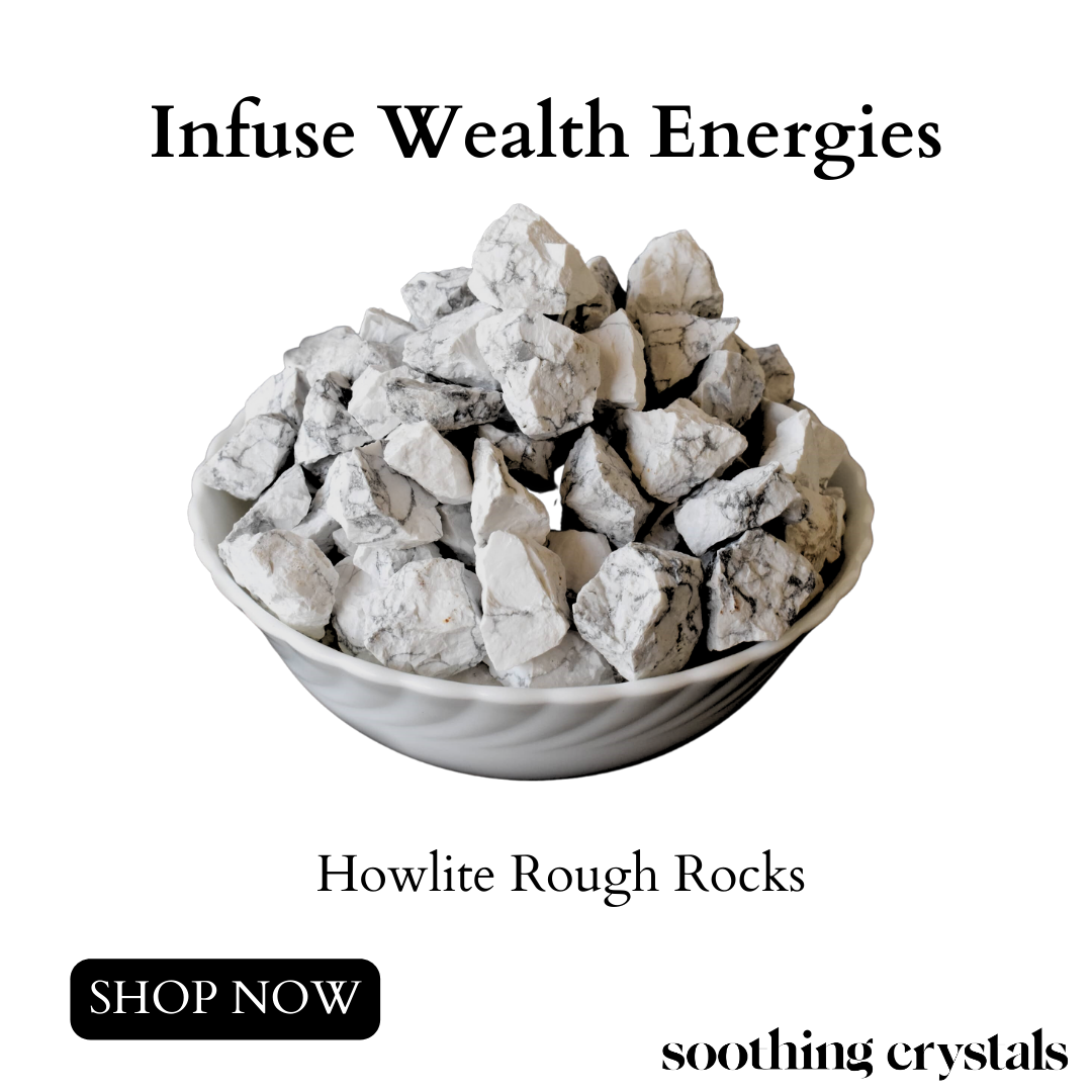 Howlite Rough Rocks (Strength and Stress Relief)