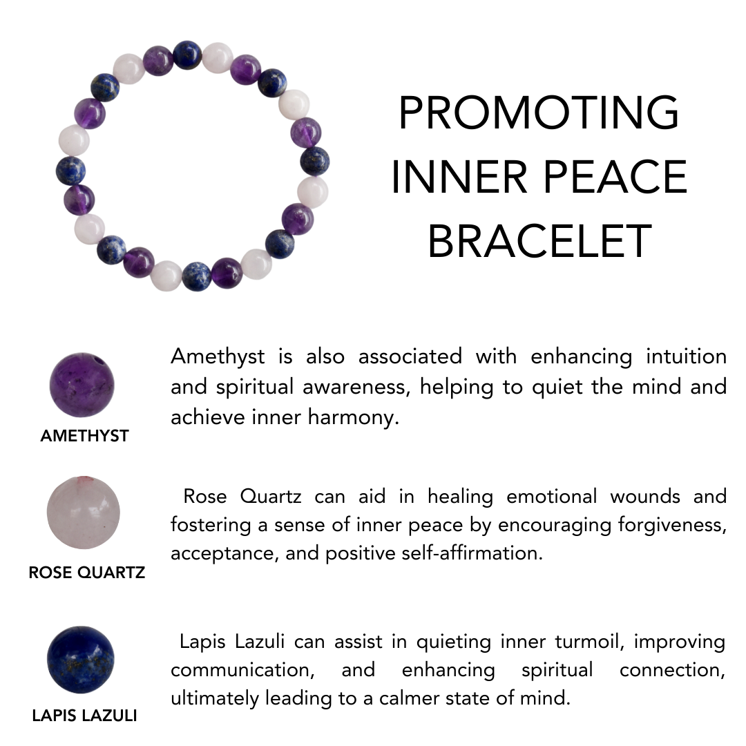 Promoting INNER PEACE Crystal Bracelet (Calmness and Compassion)