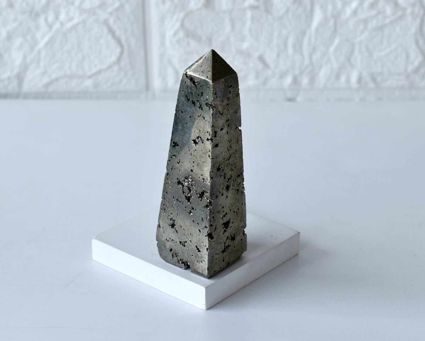 Pyrite Druzy Tower Point (Memory and Wealth)