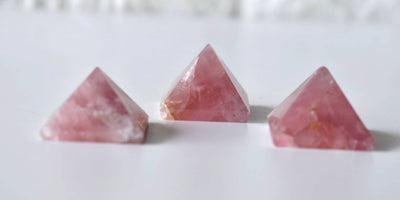 Rose Quartz Pyramids (Balance and Emotional Health)