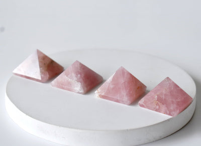 Rose Quartz Pyramids (Balance and Emotional Health)