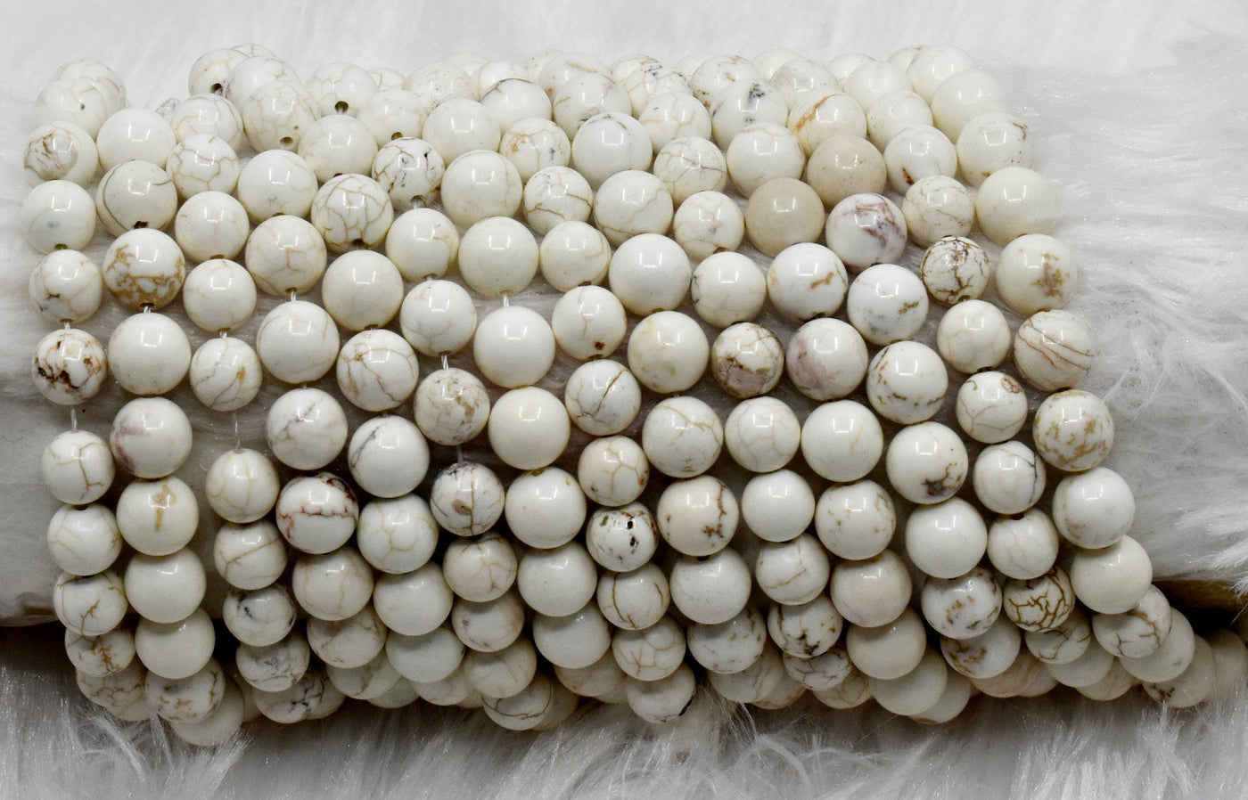Copper Howlite Beads, Natural Round Crystal Beads 6mm to 10mm