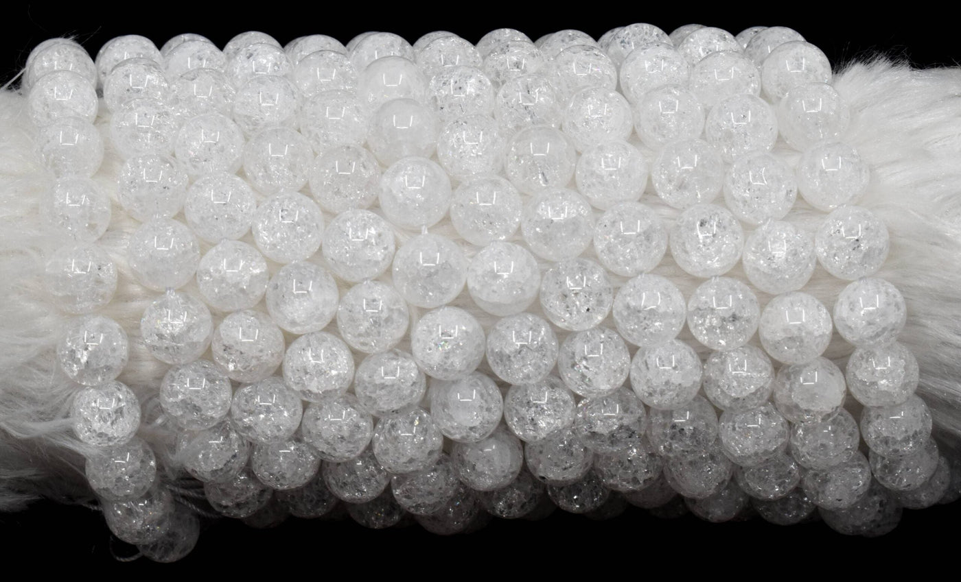 Crack Crystal Beads, Natural Round Crystal Beads 8mm, 10mm