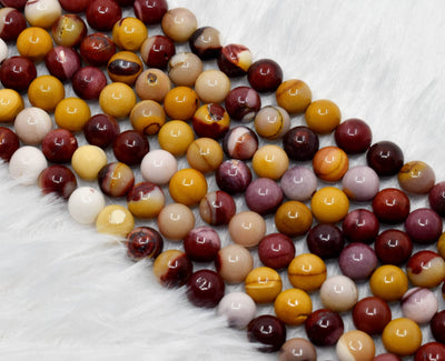 Mookaite Beads, Natural Round Crystal Beads 4mm to 12mm