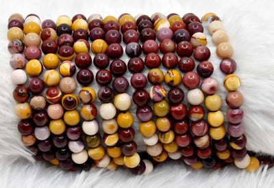 Mookaite Beads, Natural Round Crystal Beads 4mm to 12mm