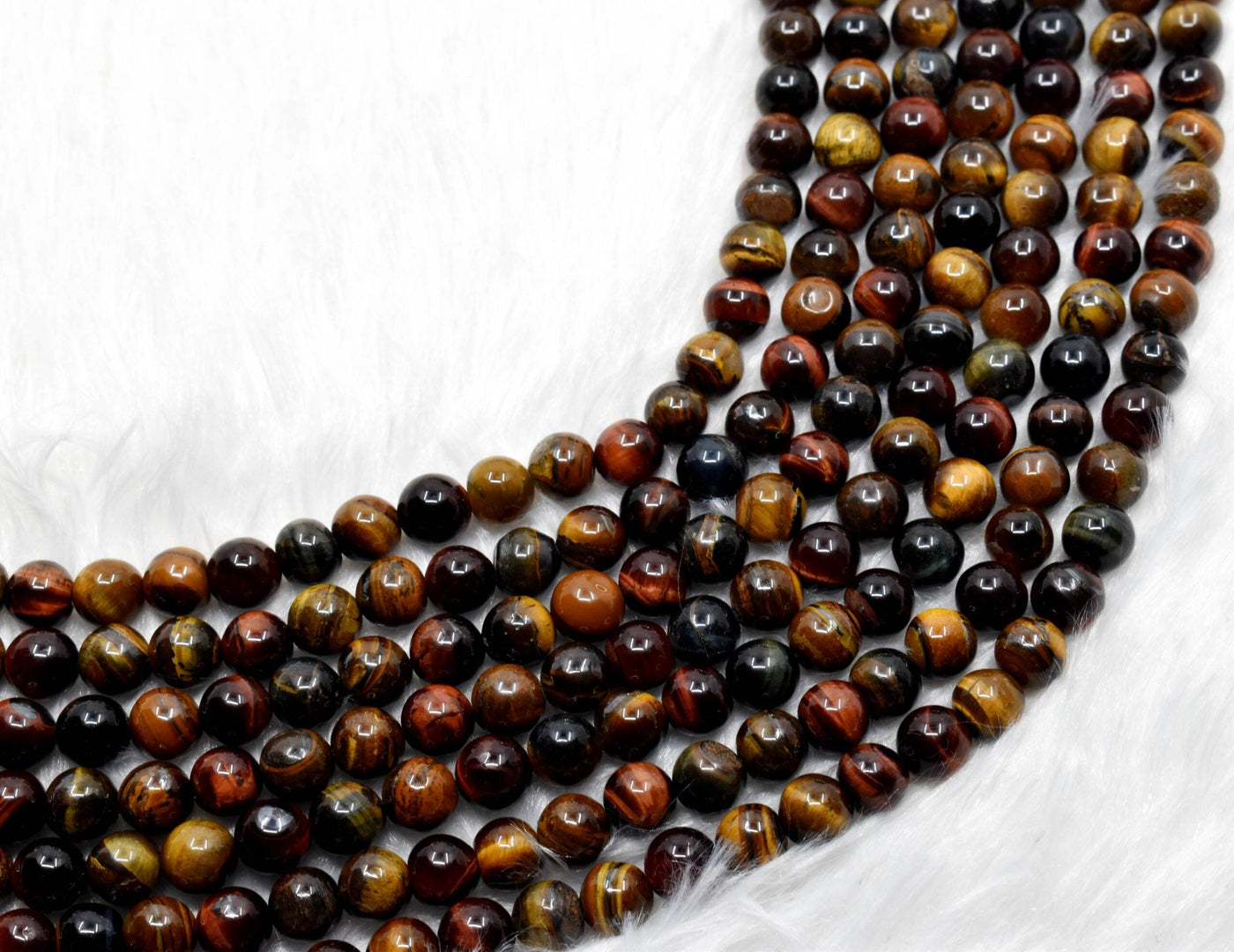 Multi Tiger Eye Beads, Natural Round Crystal Beads 6mm to 10mm