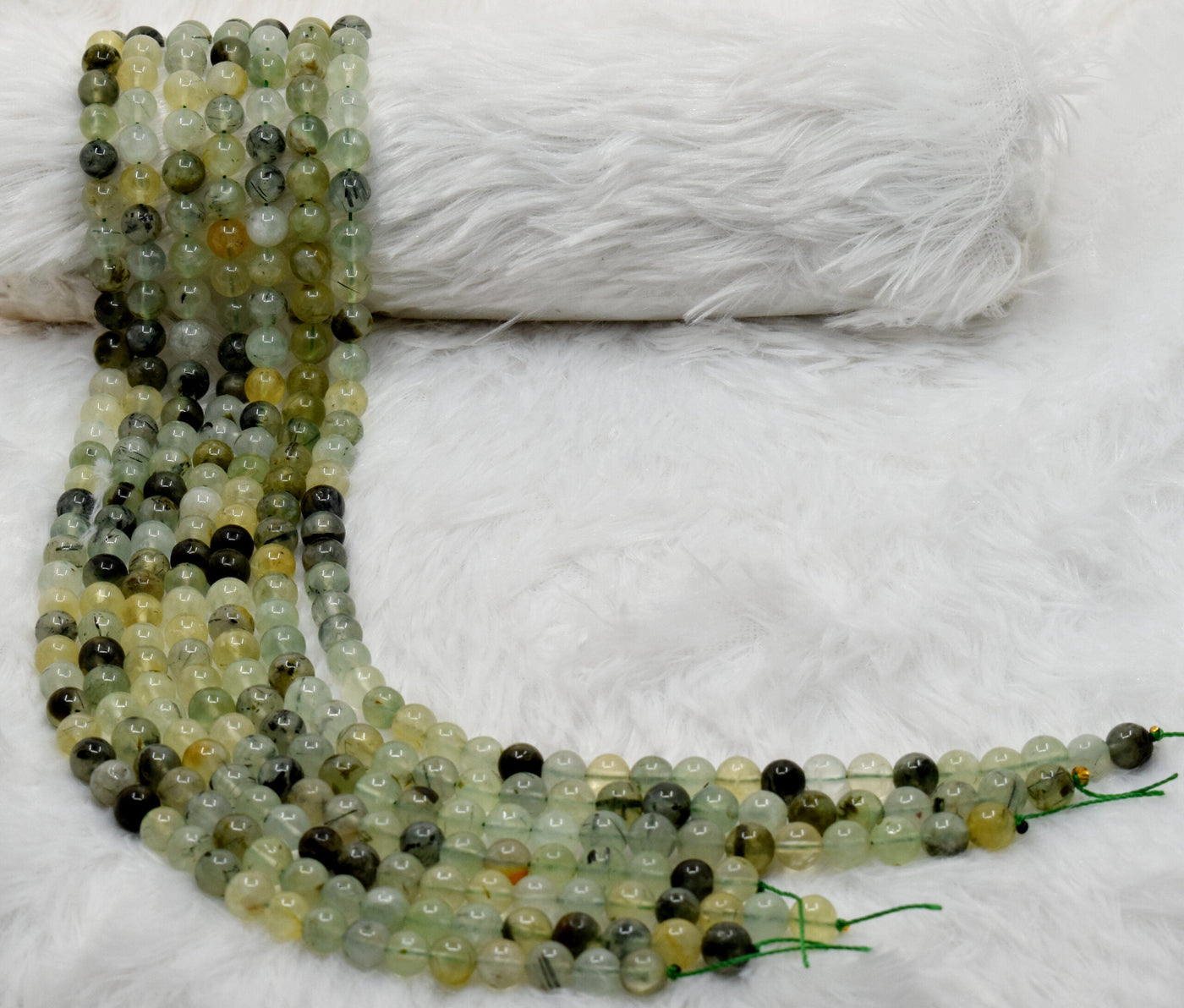 Prehnite Beads, Natural Round Crystal Beads 6mm to 10mm