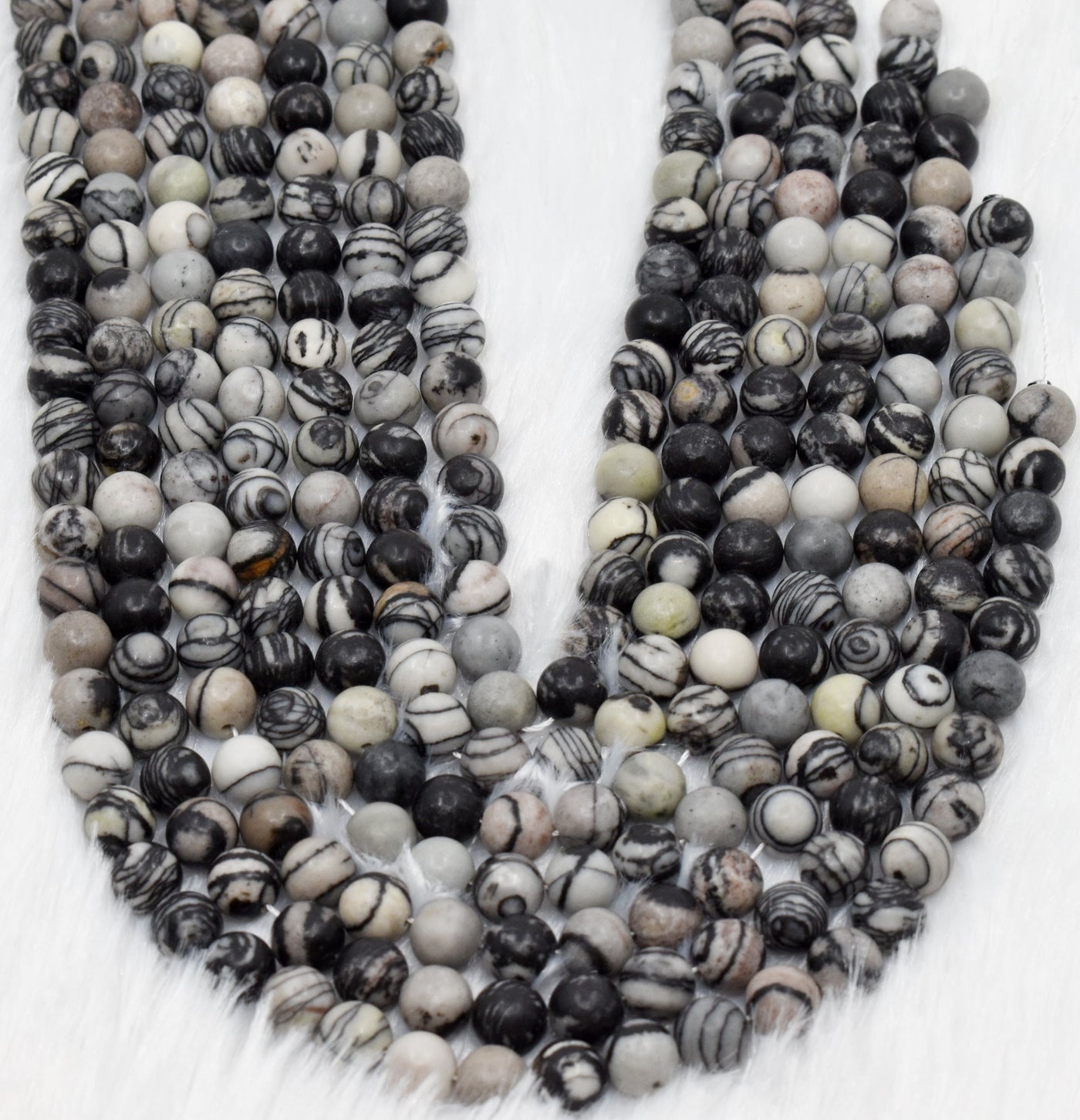 Picasso Jasper Beads, Natural Round Crystal Beads 4mm to 10mm