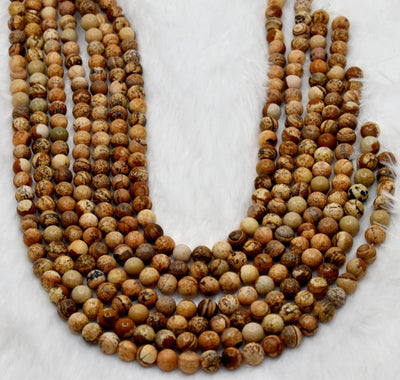 Picture Jasper Beads, Natural Round Crystal Beads 4mm to 12mm