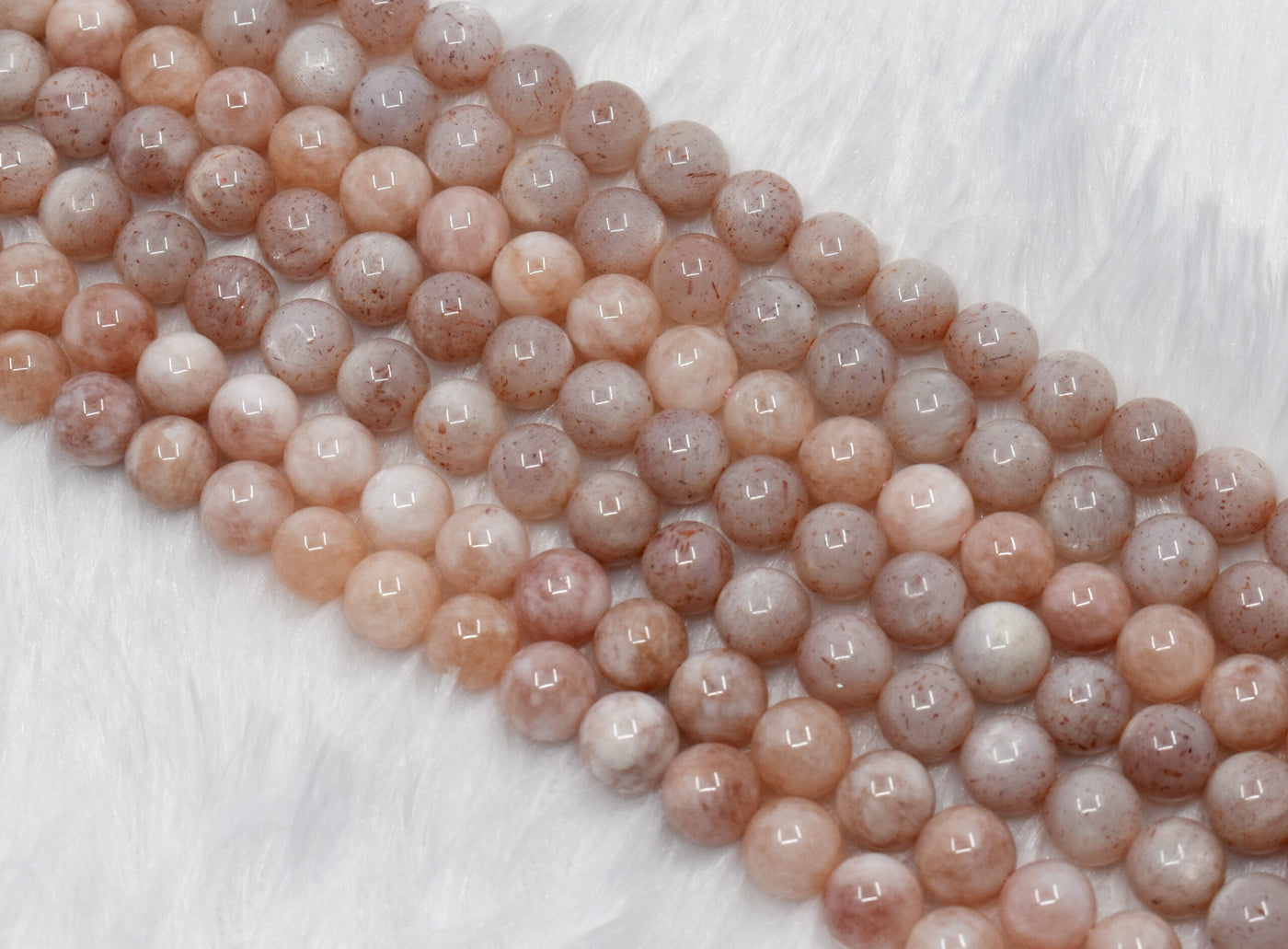 Sunstone Beads, Natural Round Crystal Beads 6mm to 10mm