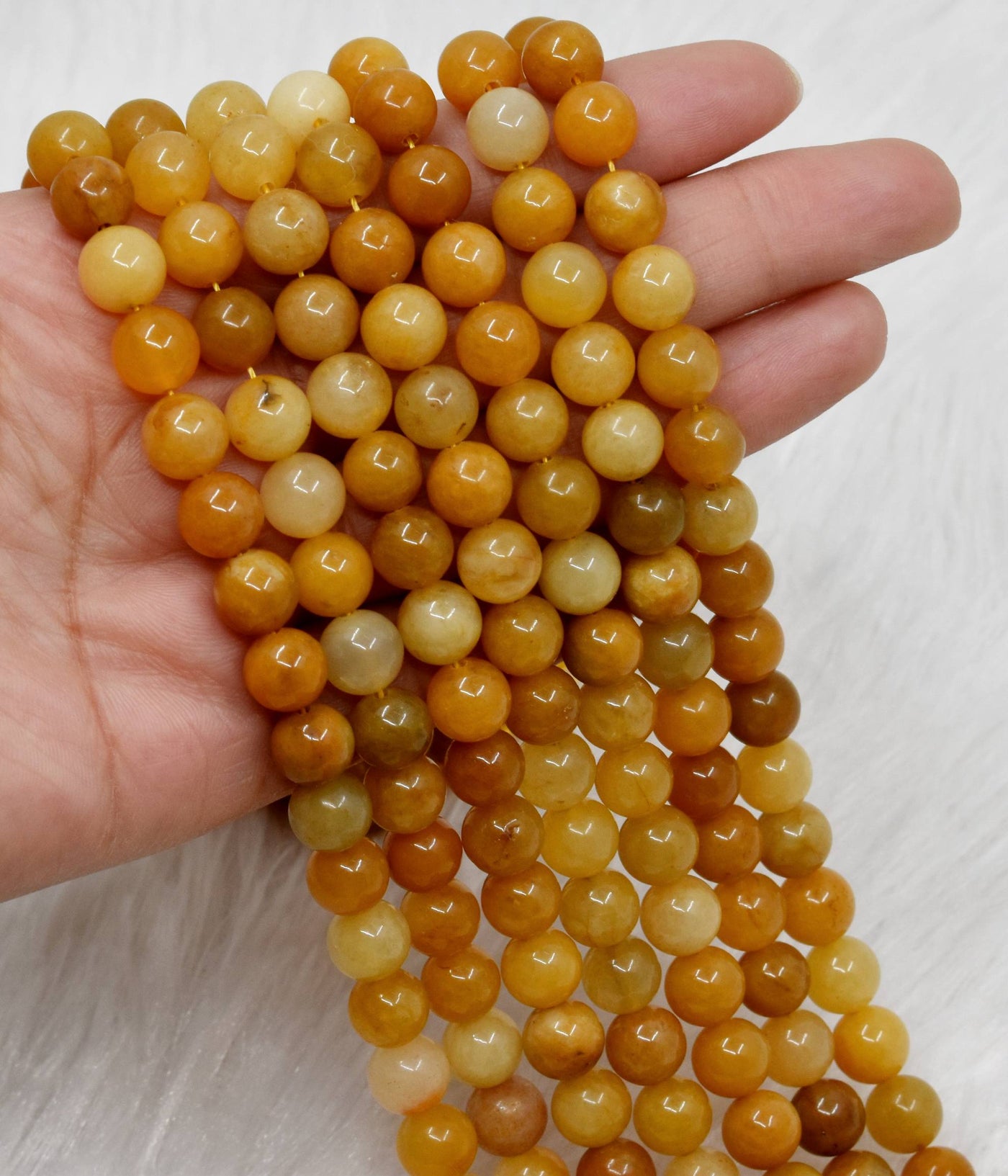 Yellow Aventurine Beads, Natural Round Crystal Beads 4mm to 10mm