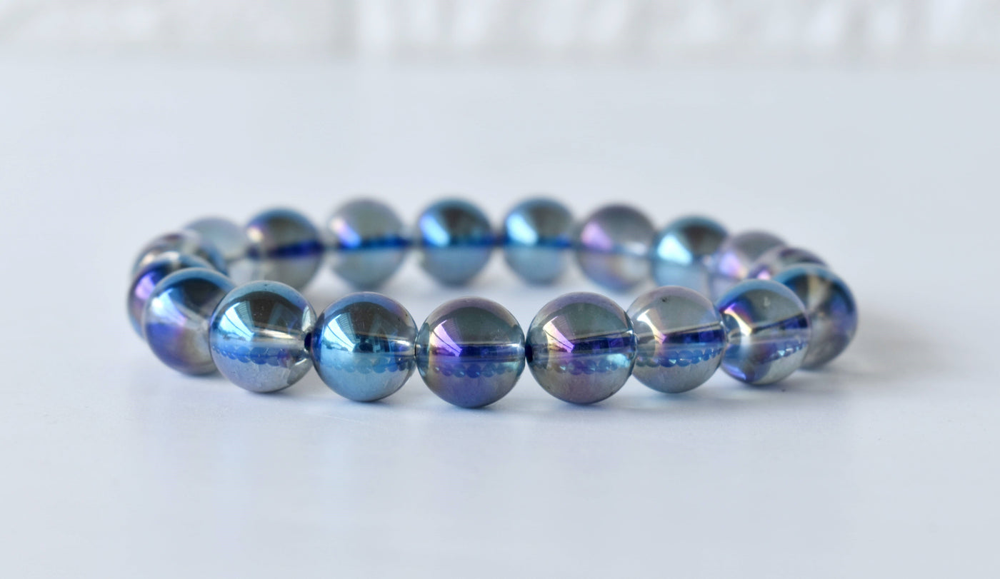 Aura Quartz Titanium Bracelet (Self- Healing and Empathy)