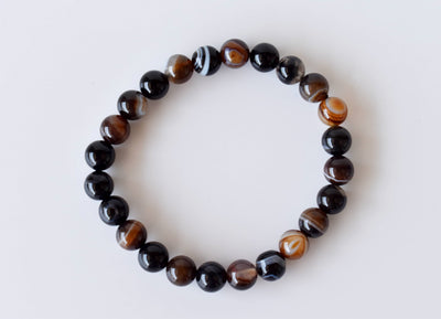 Black Sulemani Agate Bracelet (Luck And Good Fortune)