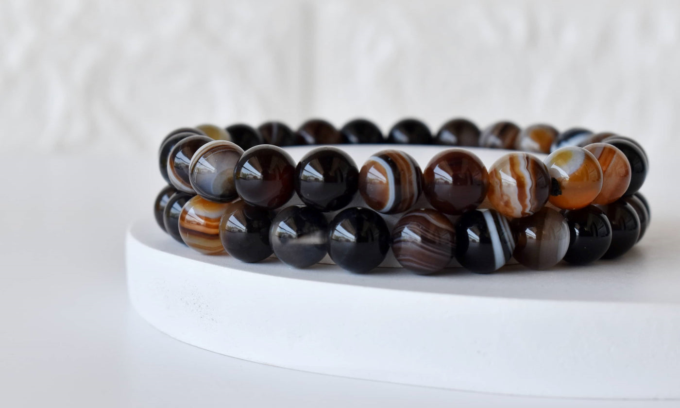 Black Sulemani Agate Bracelet (Luck And Good Fortune)