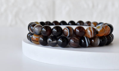 Black Sulemani Agate Bracelet (Luck And Good Fortune)