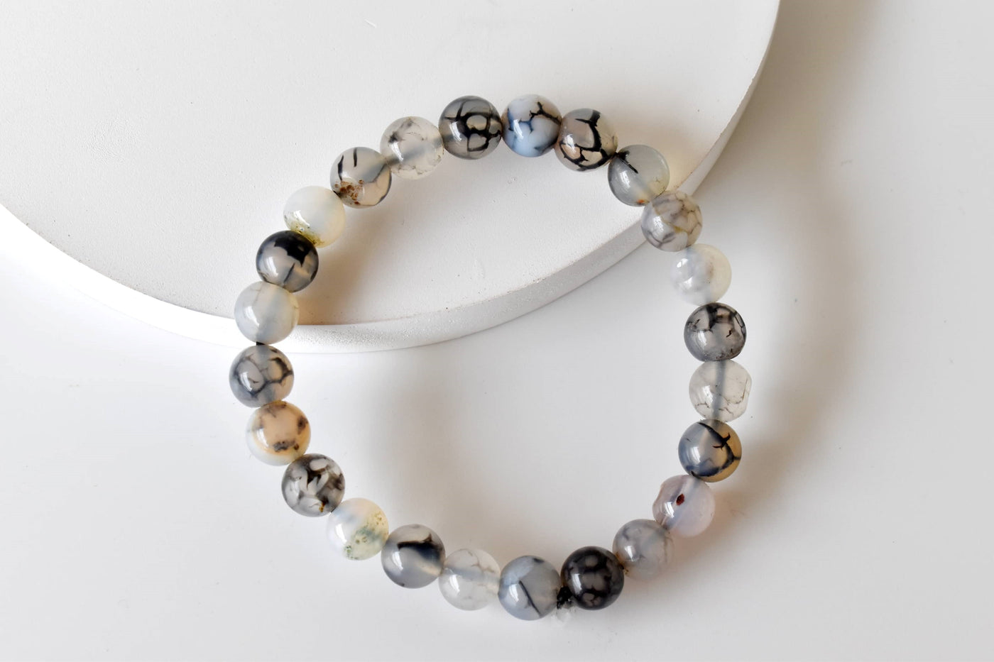 Dragon Vein Agate Bracelet (Courage and Self-Confidence)