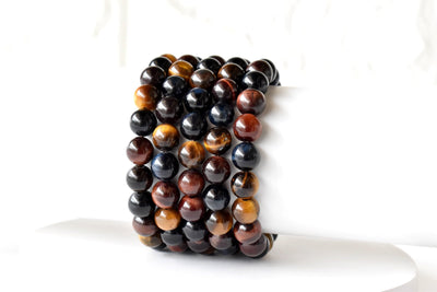 Multi Tiger Eye Bracelet (Self-Confidence, Spiritual Stability,)