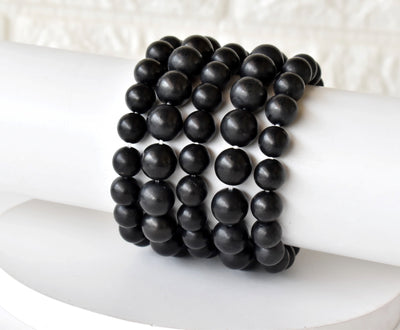 Black Shungite Crystal Bracelet (Protection and Relieves Stress)