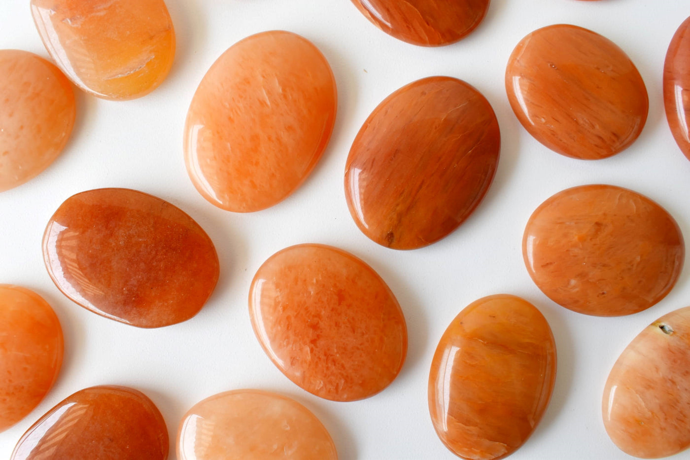 Orange Aventurine Pocket Stones (Longevity and Strength)