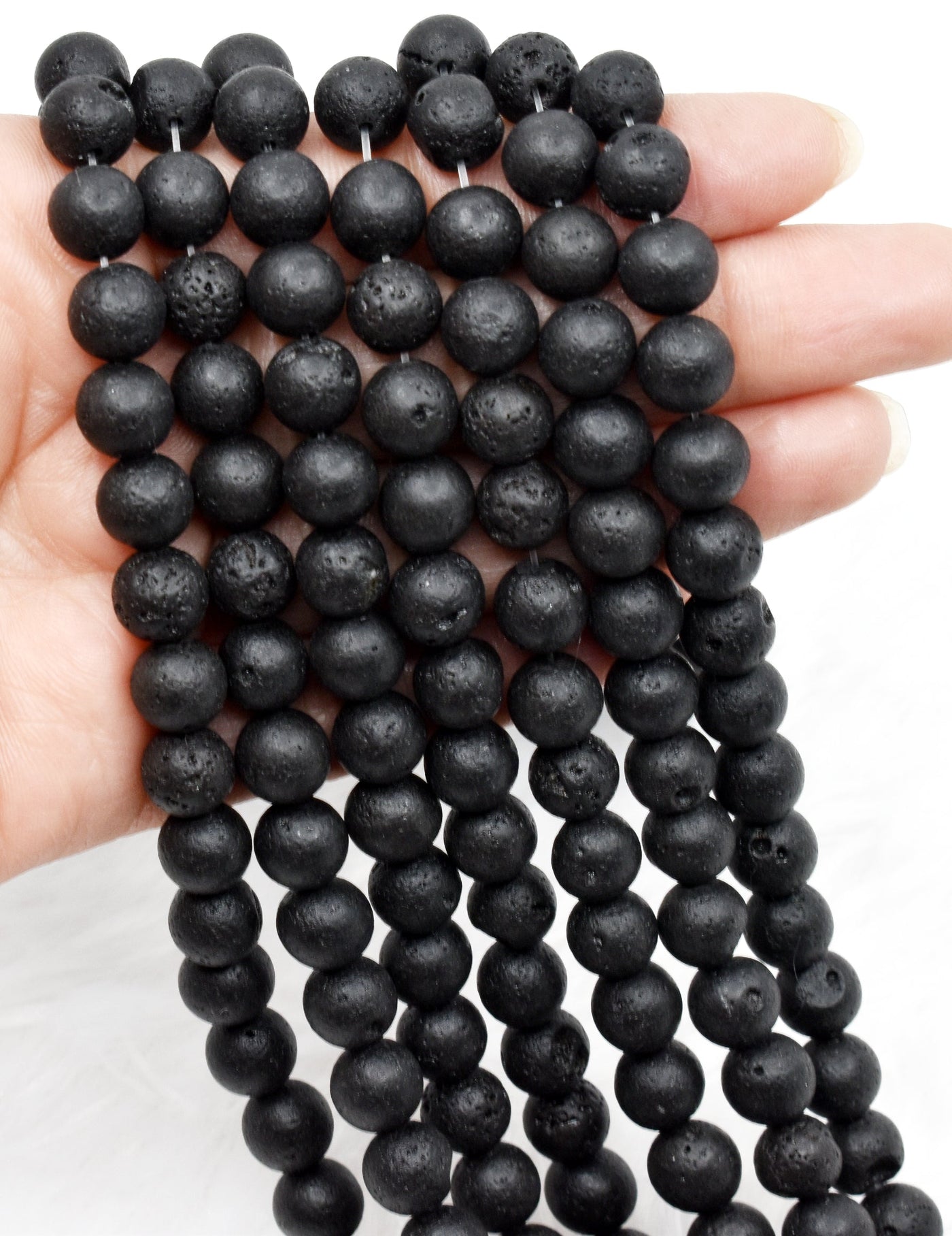 Lava Beads, Natural Round Crystal Beads 4mm to 12mm