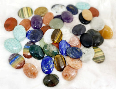 Mix 25pcs Bulk Worry Stones ,Wholesale Worry Stones, Bulk Pocket Palm Stones